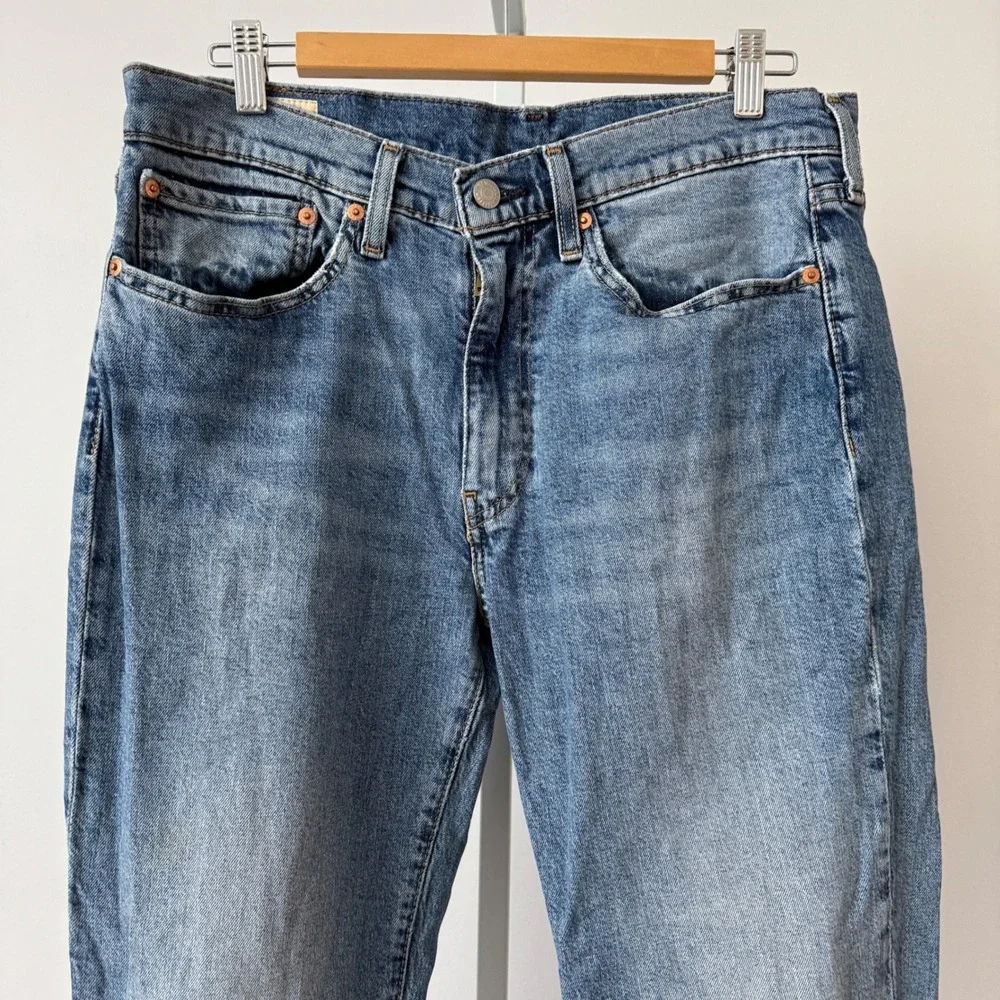 Levi's 514 Straight Fit Jeans Mens W34 L32 Blue Denim Cotton Blend